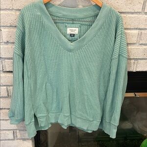 American Eagle Outfitters Women's Green Sweater